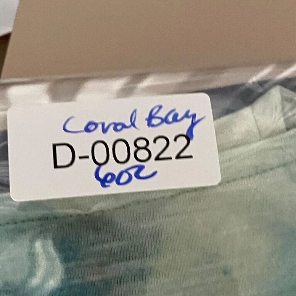 Coral‎ Bay Tee Womens Small Colorful Turtle Fish Rhinestones 3/4 Sleeves - Picture 13 of 13